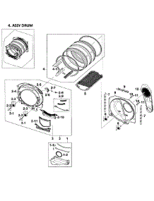 Drum Assy parts for Samsung Dryer DV209AEW/XAA-01 from AppliancePartsPros.com