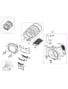 Drum Assy parts for Samsung Dryer DV520AGP/XAA-01 from AppliancePartsPros.com