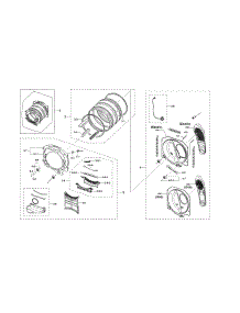Drum parts for Samsung Dryer DVG45N5300F/A3-00 from AppliancePartsPros.com