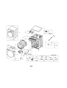 Main parts for Samsung Dryer DVG45N5300F/A3-00 from AppliancePartsPros.com