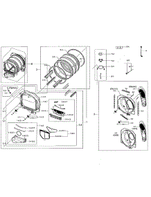 Drum Parts parts for Samsung Dryer DV50K8600GW/A3-01 from AppliancePartsPros.com
