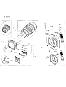 Drum parts for Samsung Dryer DVE55M9600W/A3-00 from AppliancePartsPros.com