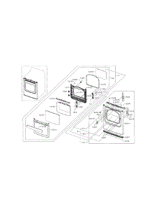Front & Door parts for Samsung Dryer DV5471AGW/XAA-00 from AppliancePartsPros.com