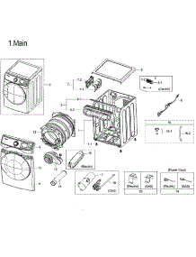 Main Parts parts for Samsung Dryer DVG45M5500Z/A3-00 from AppliancePartsPros.com