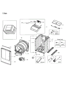 Main Asy parts for Samsung Dryer DVE52M8650W/A3-00 from AppliancePartsPros.com