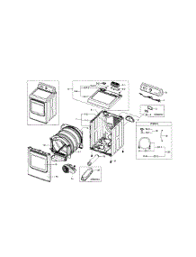 Main Assy parts for Samsung Dryer DV5471AEW/XAA-03 from AppliancePartsPros.com