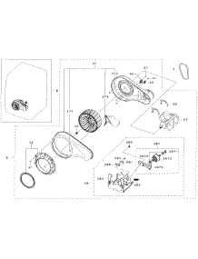 Motor Duct parts for Samsung Dryer DV50K7500EW/A3-01 from AppliancePartsPros.com