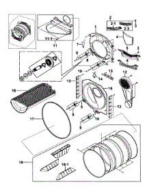 Drum Assy parts for Samsung Dryer DV2C6BGW/XAA-00 from AppliancePartsPros.com