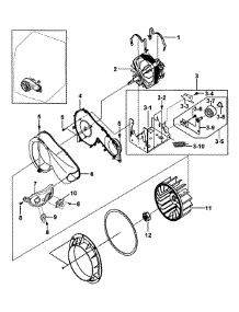 Motor Assy parts for Samsung Dryer DV2C6BGW/XAA-00 from AppliancePartsPros.com