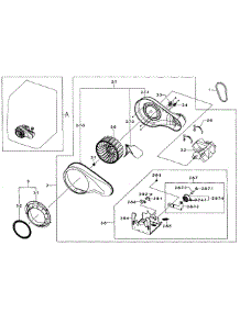 Motor Assy parts for Samsung Dryer DV393ETPAWR/A1-00 from AppliancePartsPros.com
