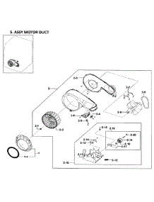 Motor Duct parts for Samsung Dryer DV219AGW/XAA-01 from AppliancePartsPros.com