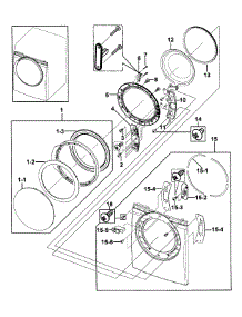 Front Assy parts for Samsung Dryer DV328AGG/XAA-00 from AppliancePartsPros.com