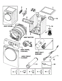 Main Assy parts for Samsung Dryer DV328AGG/XAA-00 from AppliancePartsPros.com