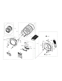Drum parts for Samsung Dryer DV511AGR/XAA-02 from AppliancePartsPros.com