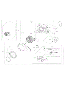 Motor Duct parts for Samsung Dryer DV50K8600EV/A3-00 from AppliancePartsPros.com