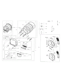 Drum Parts parts for Samsung Dryer DV50K8600EV/A3-00 from AppliancePartsPros.com