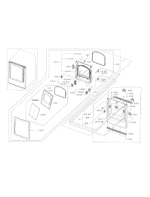 Frame Front & Door parts for Samsung Dryer DV50K8600EV/A3-00 from AppliancePartsPros.com