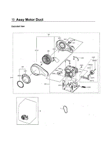 Motor Duct parts for Samsung Dryer DVE60M9900V/A3-00 from AppliancePartsPros.com