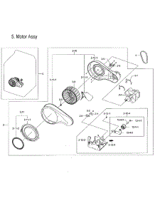 Motor Assy parts for Samsung Dryer DVG52M8650V/A3-00 from AppliancePartsPros.com