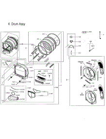 Drum Assy parts for Samsung Dryer DVG52M8650V/A3-00 from AppliancePartsPros.com