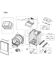 Main Assy parts for Samsung Dryer DVG52M8650V/A3-00 from AppliancePartsPros.com