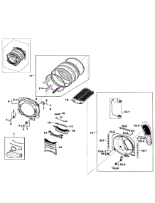 Drum Assy parts for Samsung Dryer DV511AGW/XAA-02 from AppliancePartsPros.com