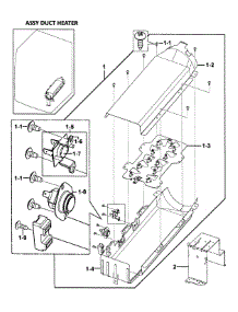 Heater Assy parts for Samsung Dryer DV350AER/XAA-00 from AppliancePartsPros.com