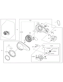 Motor Duct parts for Samsung Dryer DV50K8600EV/A3-01 from AppliancePartsPros.com