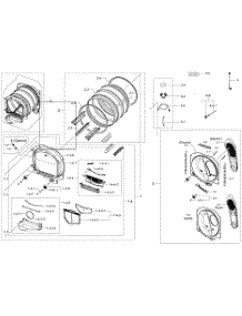 Drum Parts parts for Samsung Dryer DV50K8600EV/A3-01 from AppliancePartsPros.com