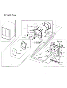 Door Assy parts for Samsung Dryer DVG52M8650W/A3-00 from AppliancePartsPros.com