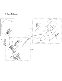 Heater Assy parts for Samsung Dryer DVG52M8650W/A3-00 from AppliancePartsPros.com
