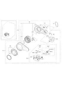 Motor Duct parts for Samsung Dryer DV42H5400GF/A3-00 from AppliancePartsPros.com