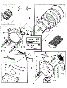 Drum Assy parts for Samsung Dryer DV218AGB/XAA from AppliancePartsPros.com
