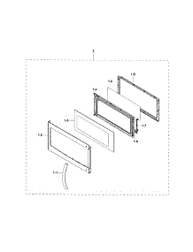 Door Assy parts for Samsung Microwave ME16H702SES/AA-00 from AppliancePartsPros.com