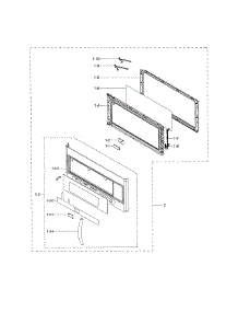 Door Assy parts for Samsung Microwave ME20H705MSS/AA-00 from AppliancePartsPros.com