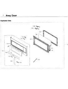 Door parts for Samsung Microwave ME21K6000AS/AA-00 from AppliancePartsPros.com