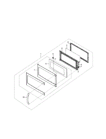 Door parts for Samsung Microwave SMH1611W/XAA-00 from AppliancePartsPros.com