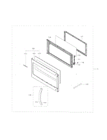 Door parts for Samsung Microwave ME16K3000AS/AA-00 from AppliancePartsPros.com