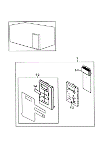 Control Assy parts for Samsung Microwave SMH9151WE/XAA-00 from AppliancePartsPros.com