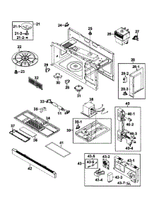 Cabinet 2 parts for Samsung Microwave SMH8165STE/XAA-01 from AppliancePartsPros.com