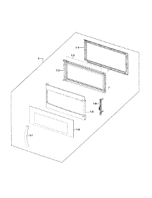 Door Assy parts for Samsung Microwave SMH1816S/XAA-00 from AppliancePartsPros.com