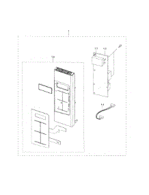Control Panel parts for Samsung Microwave ME18H704SFW/AA-00 from AppliancePartsPros.com