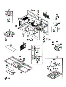 Cabinet 2 parts for Samsung Microwave SMH9151B/XAA-00 from AppliancePartsPros.com