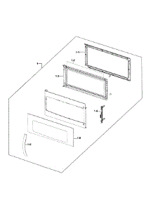 Door Assy parts for Samsung Microwave SMH1816W/XAA-00 from AppliancePartsPros.com