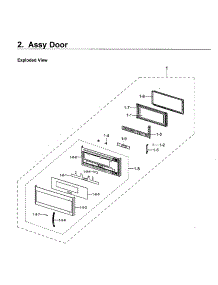 Door parts for Samsung Microwave ME21K7010DS/A2-00 from AppliancePartsPros.com