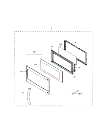 Door parts for Samsung Microwave ME17H703SHS/AA-01 from AppliancePartsPros.com