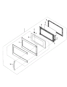 Door Assy parts for Samsung Microwave SMH1622W/XAA-01 from AppliancePartsPros.com