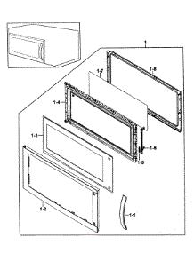 Door Assy parts for Samsung Microwave SMH9151S/XAA-00 from AppliancePartsPros.com