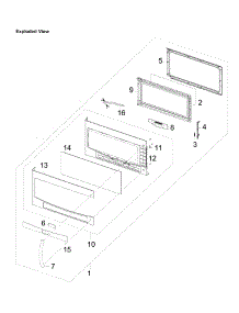 Door Assy parts for Samsung Microwave SMH2117S/XAA-02 from AppliancePartsPros.com