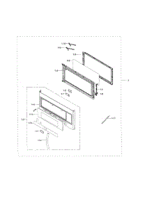Door parts for Samsung Microwave ME20H705MSS/AA-01 from AppliancePartsPros.com